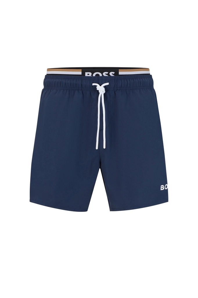 Hugo Boss Mens Thornfish Swimshorts Navy - Blue - Size X-Large